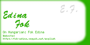 edina fok business card